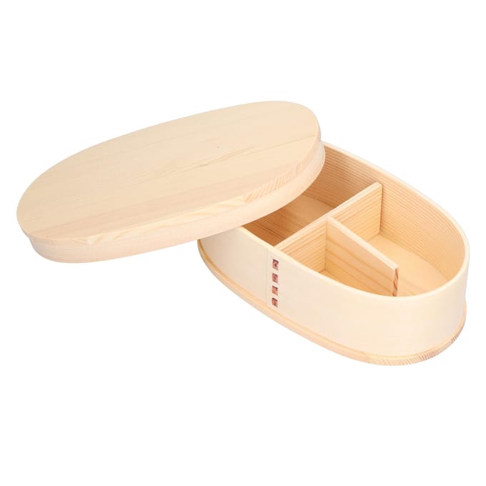 800ml Houten Voedselcontainer Draagbare Bento Lunchbox Kinderen Lunchcontainer voor Reizen Kantoor Kamperen beige