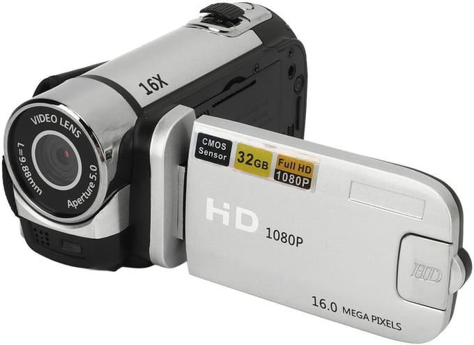 Allecto - 1080P Videocamera - Vlogcamera - 16x Digitale Zoom - Draaibaar Scherm - USB-recorder - Geschikt voor Creatieve Projecten - Compacte Camco..