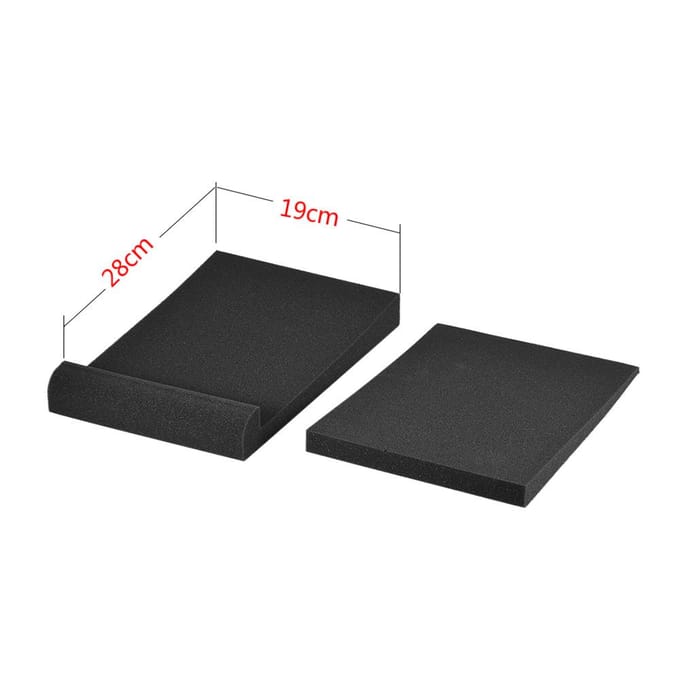 2 Sets Pak Studio Monitor Luidspreker Isolatie Schuim Pads Max. 11 * 7.4 Inch Bruikbaar Oppervlak zwart