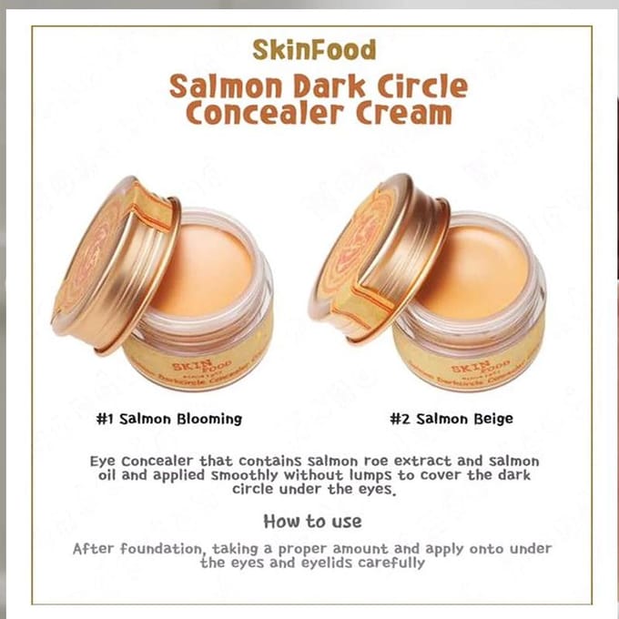 SKINFOOD Zalm Dark Circle Concealer Crème 10g(0,35 oz) 01 beige