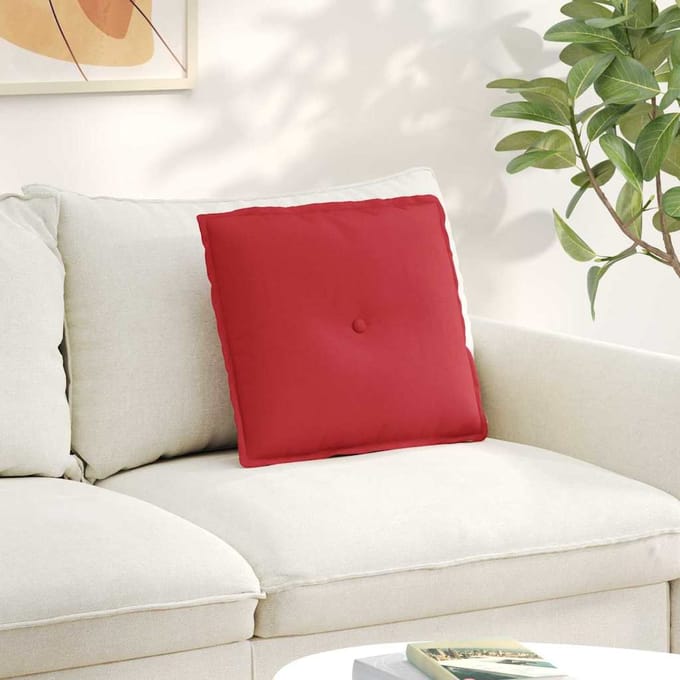 vidaXL - Rugkussen - Rood - 200 - x - 19 - x - 50 - cm - Stof
