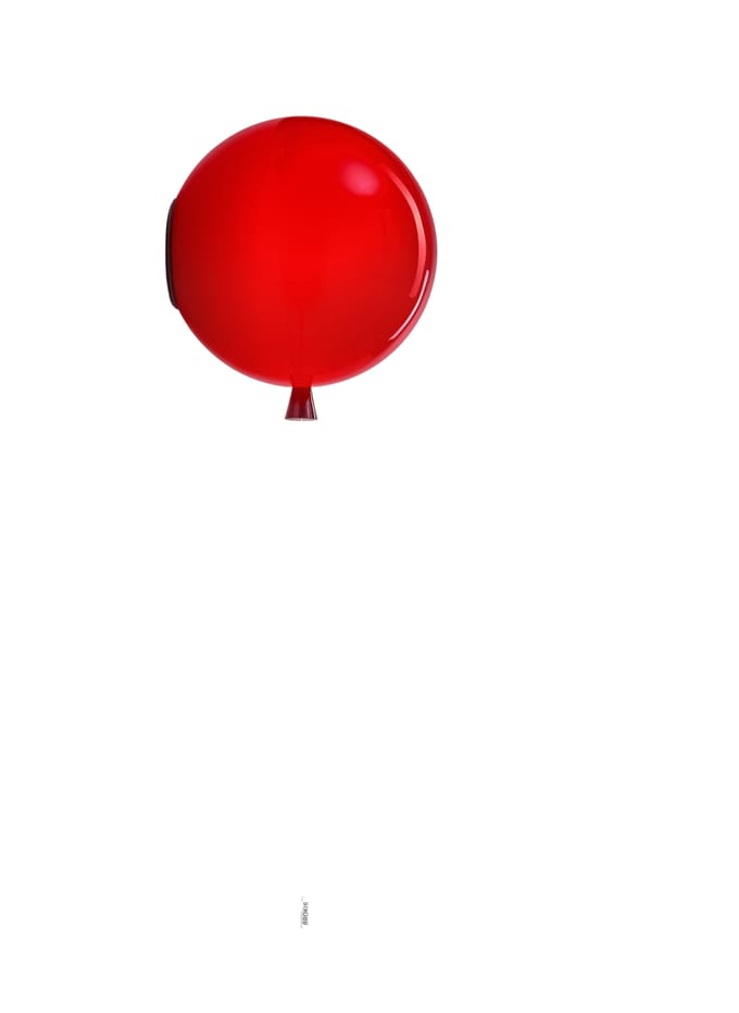 Brokis Memory Wandlamp - rood - glanzend - M