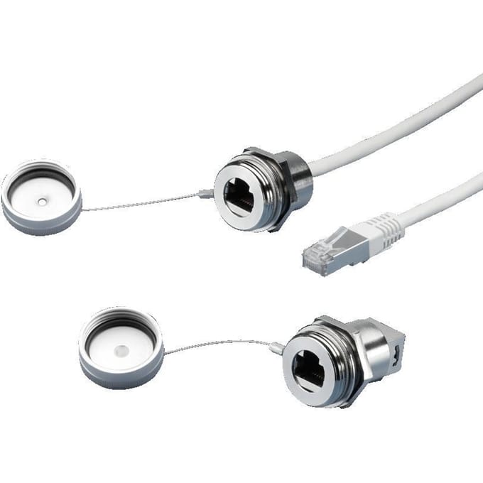 Rittal SZ 2482.730 RJ45 inbouwmodule Met contramoer Messing Bont 1 stuk(s) Piece