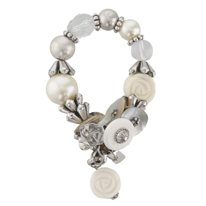 Behave - Armband - Elastisch - Witte statement kralenarmband