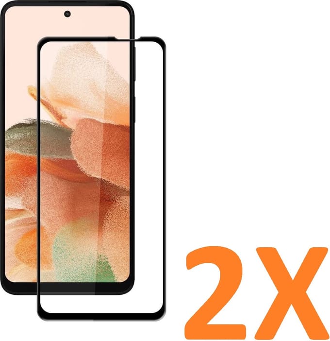 Screenprotector Glas - Full Coverage Tempered Glass Screen Protector [volledige dekking] Geschikt voor: Motorola Moto G42  - 2x
