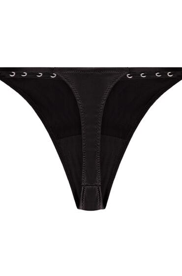 Hunkemöller Hoog uitgesneden string Pina Zwart