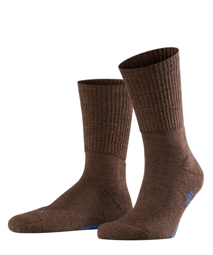 FALKE Walkie Light eenkleurig wol functioneel materiaal sokken unisex bruin - maat 37-38