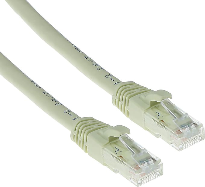 ACT Ivoor 1 meter U/UTP CAT6A patchkabel snagless met RJ45 connectoren IB3201