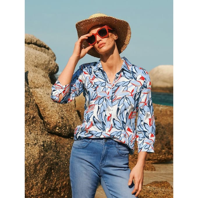 Lange blouse Van Peter Hahn multicolour