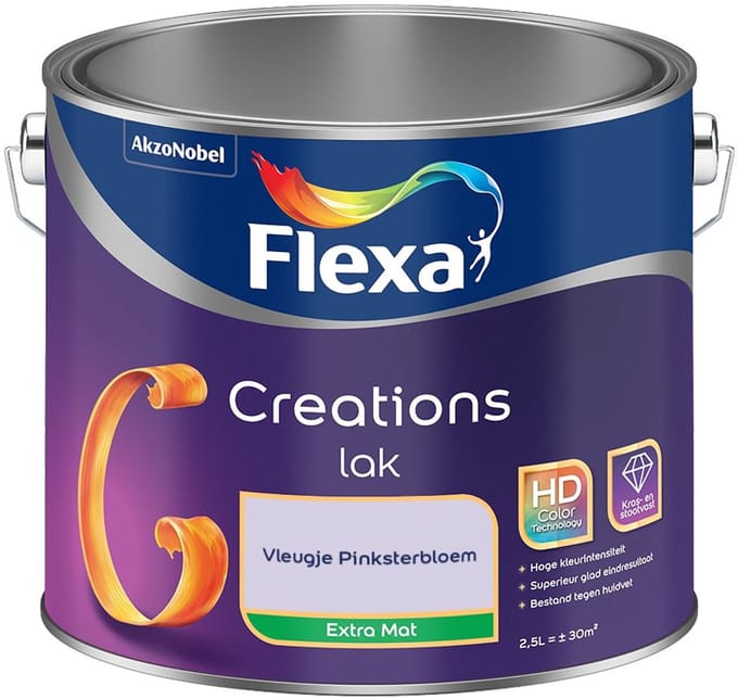 Flexa - Creations Lak Extra Mat - Vleugje Pinksterbloem - Mengverf - 2,5 L
