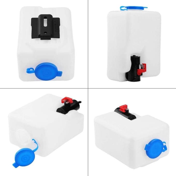 Ruitensproeierfles Kit - Reservoir Sproeiwater - Auto Onderhoud - Universele 12V Pomp - Niet gespecificeerd - Zwart