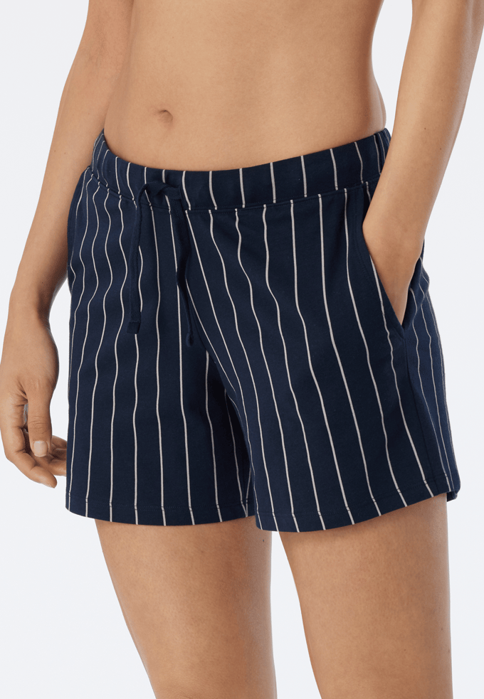 SCHIESSER Mix+Relax loungebroek kort - dames broek kort gestreept multicolor