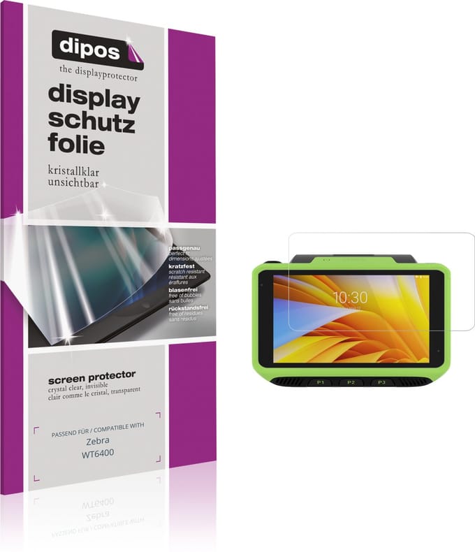 dipos – 4x Beschermfolie geschikt voor Zebra WT6400 | Krasbestendige & heldere Screenprotector Ultra-Thin