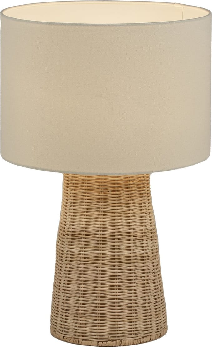 Lumidora Tafellamp 74740 - E27 - Wit - Naturel - Riet - ⌀ 33 cm