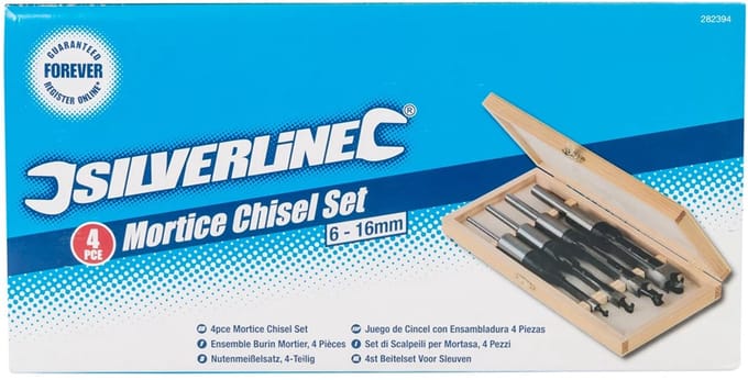 Silverline Vierkant Gaten Boor Set - 6 t/m 16 mm - 4 delig