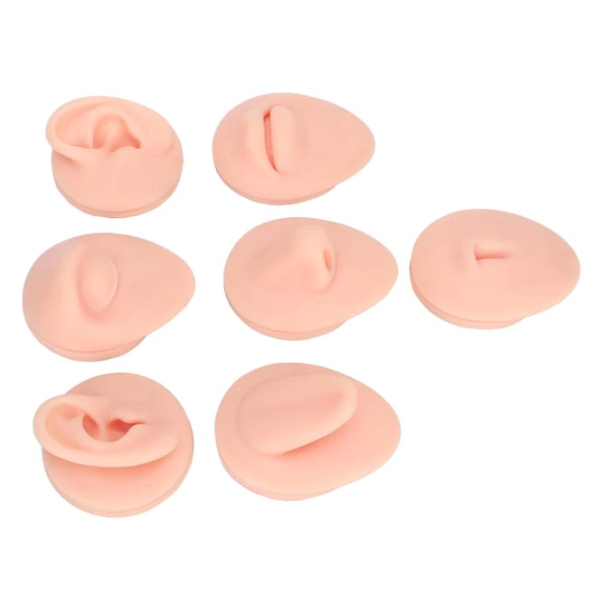 Modèle de Corps de Piercing en Silicone Silicone Souple Oreille Bouche Nez Œil Langue Nombril Modèle avec Présentoir