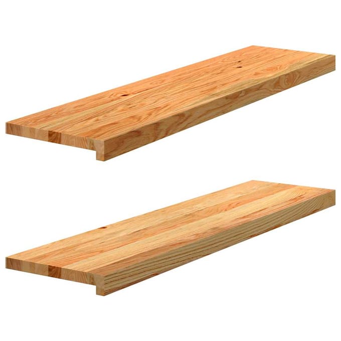 vidaXL - Vensterbanken - 2 - st - 100x25x2 - cm - massief - eikenhout - lichtbruin