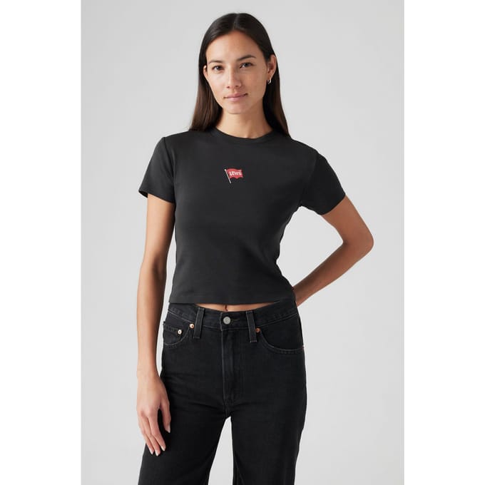 Levi's Gr Essential Sporty Tee Mini Flag Black Taglia: S | Maglie Sportivi Outlet | Donna | Nero