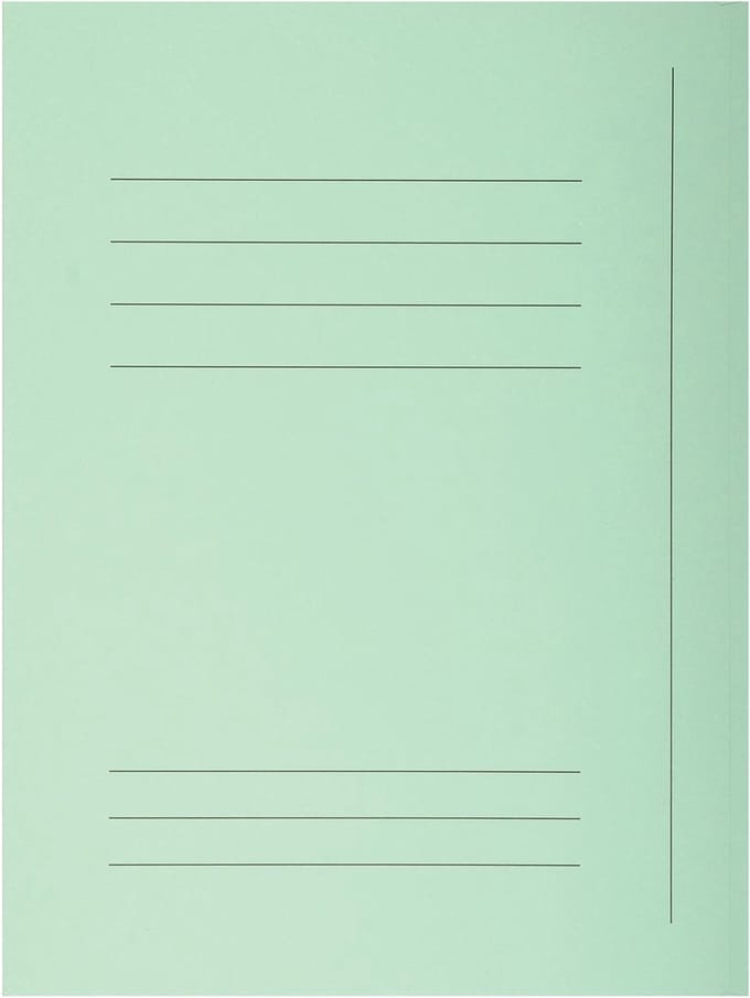 Exacompta SUPER 210 Pak van 50 dossiermappen met 3 kleppen. 24x32cm - Lichtgroen - 235004E
