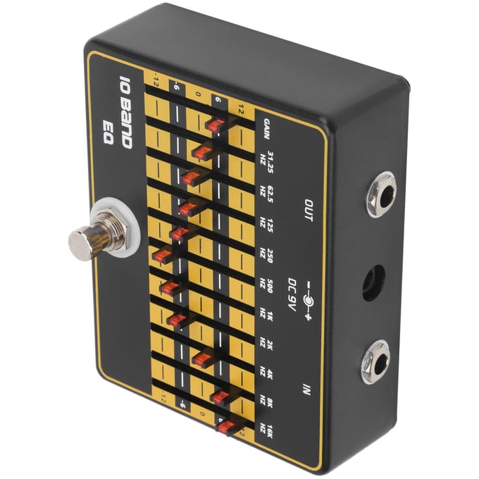 Gitaareffecten 10?Band Slider Equalizer Modulatie Harmonische Elektrische Gitaar Accessoires black