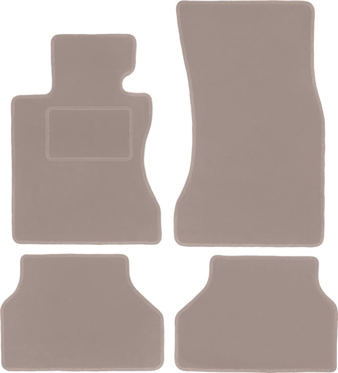 Beige velours vloermatten voor: BMW 5 E60 sedan (2003-2010)