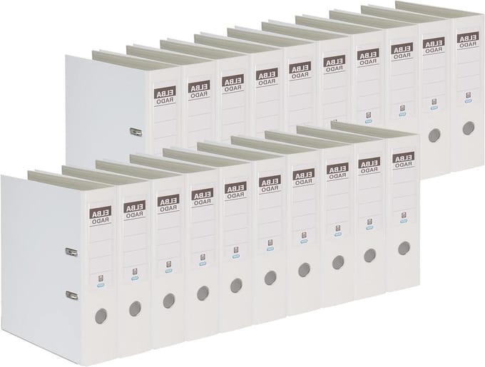 Elba Ordner "rado plast A4, PVC A4, liggend formaat (25 stuks) wit