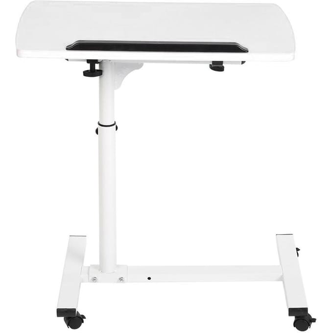Draagbaar Multifunctioneel Verwijderbaar Laptop Bureau met Wielen Bed Sofa Boeken Snack Wit wit