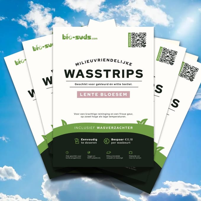 Bio-Suds® - Wasstrips Proefpakket - Wasmiddeldoekjes - 120 wasjes (60 strips) - Wasmiddel - Wasstrips