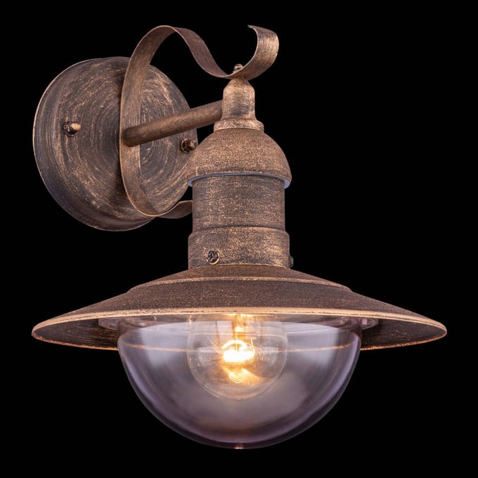 Globo Buitenwandlamp Linda met vintage-roest-optiek