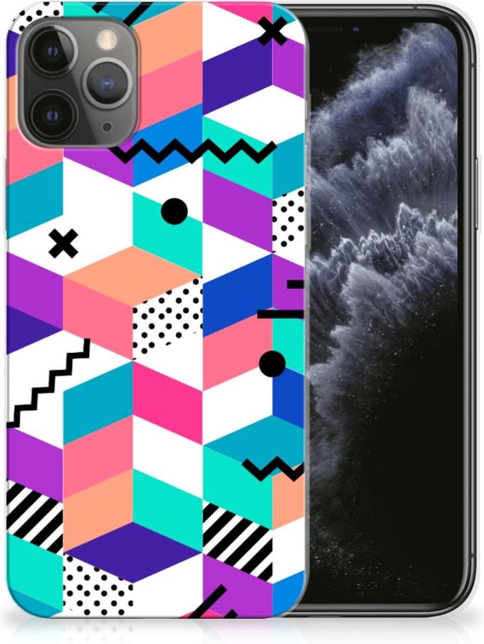 Apple iPhone 11 Pro TPU Hoesje Blokken Kleurrijk