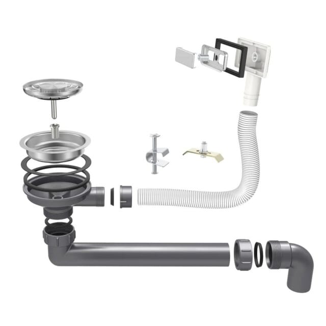Vtw Living rvs spoelbak 16,5 x 38,5 cm inclusief aansluitset zonder