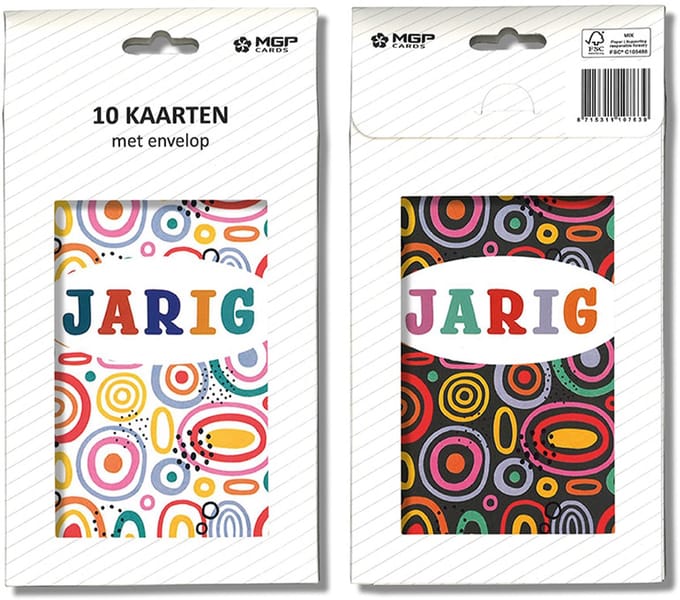 MGPcards - 20x dubbele wenskaart met witte envelop - Verjaardag - 11.5 x 17 cm