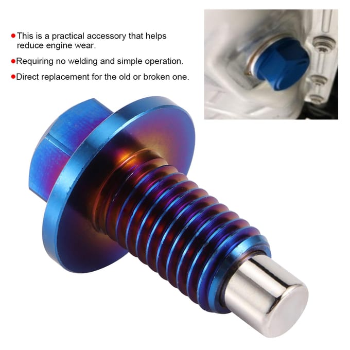Aluminiumlegering Magnetische Oliepan Carter Retour Aftapplug Plug Fitting AdapterM12x1.75