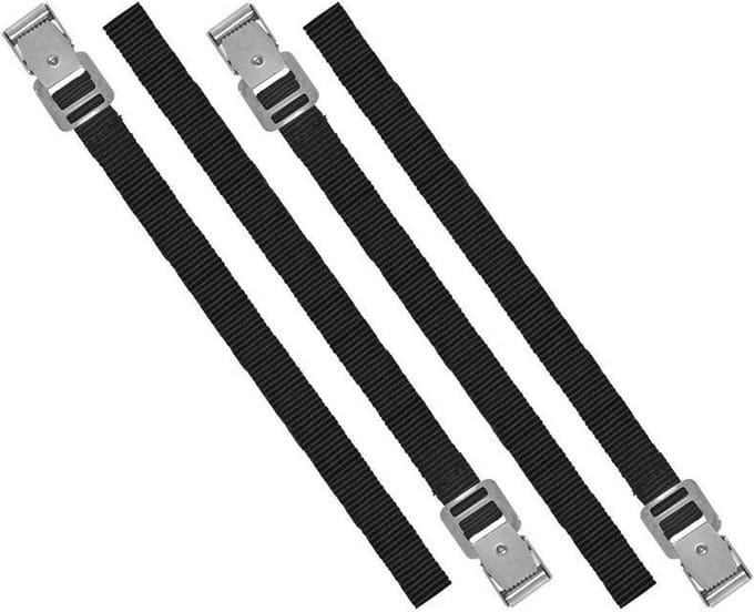 ProPlus Spanbanden - bindriemen - 4x stuks - 40 cm - sjorbanden - zwart