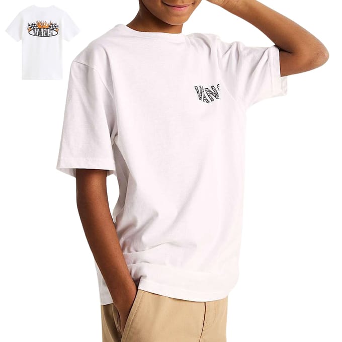 Vans Racing Flames SS Shirt Junior - Maat L