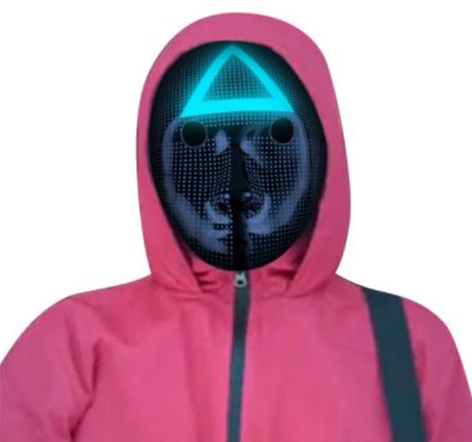 LED game masker driehoek - lichtgevend gezichtsmasker - Halloween costuum - Cosplay