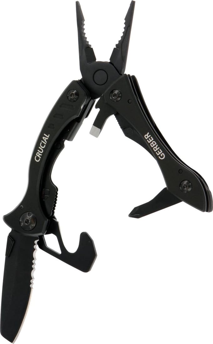 Gerber Crucial with strap cutter