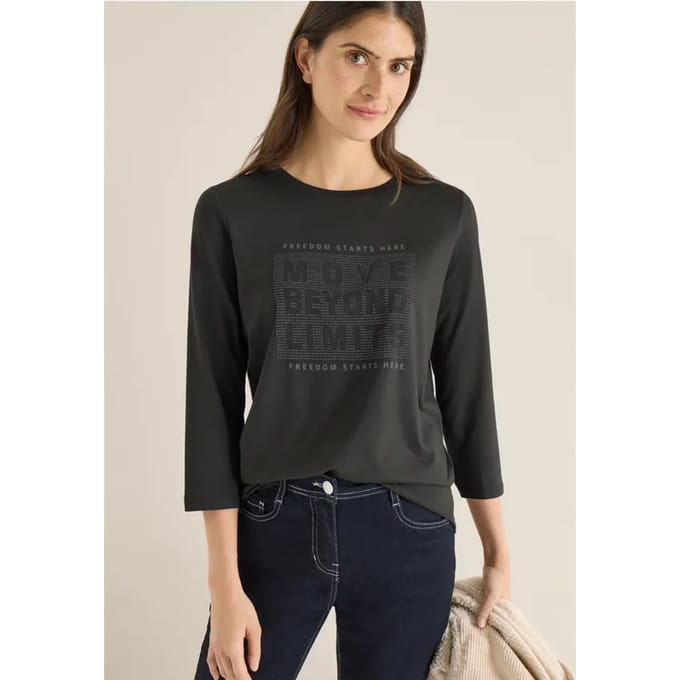 Shirt met edelstenen