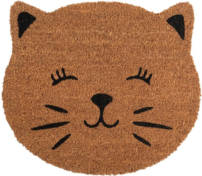 Clayre & Eef Deurmat Bruin Kokos Kat