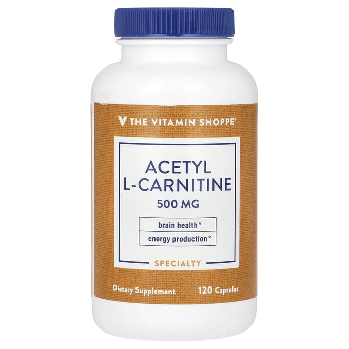 The Vitamin Shoppe, Acetyl-l-Carnitine, 500 mg, 120 Capsules