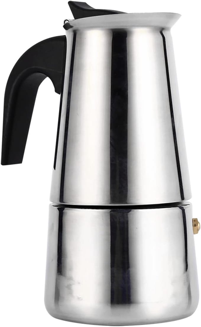 Draagbare RVS Moka Pot voor Italiaanse Espresso - 2/4/6/9 Kopjes