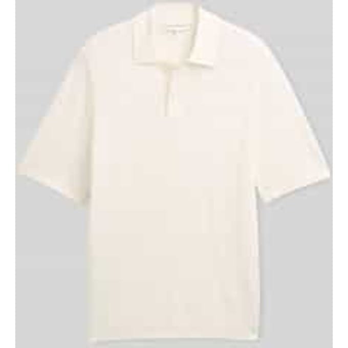 Tom Tailor - Gebreide trui met polokraag - Maat S - Gardenia White