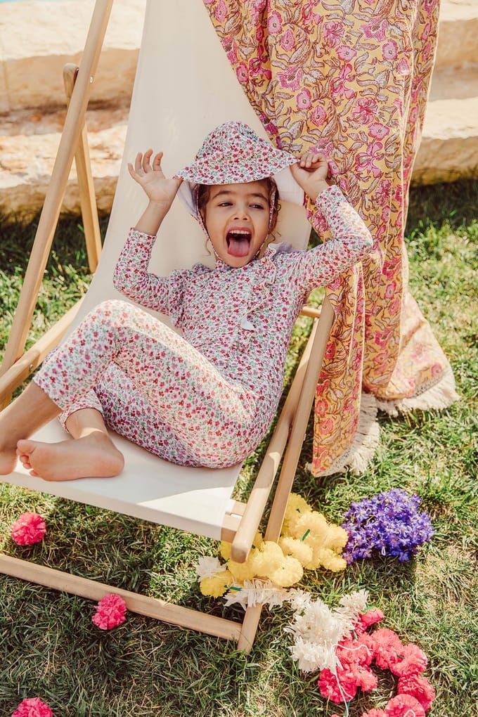 Louise Misha Sun Hat Devy White Meadow Taglia: 3-6M | Accessori Outlet | kids | Bianco