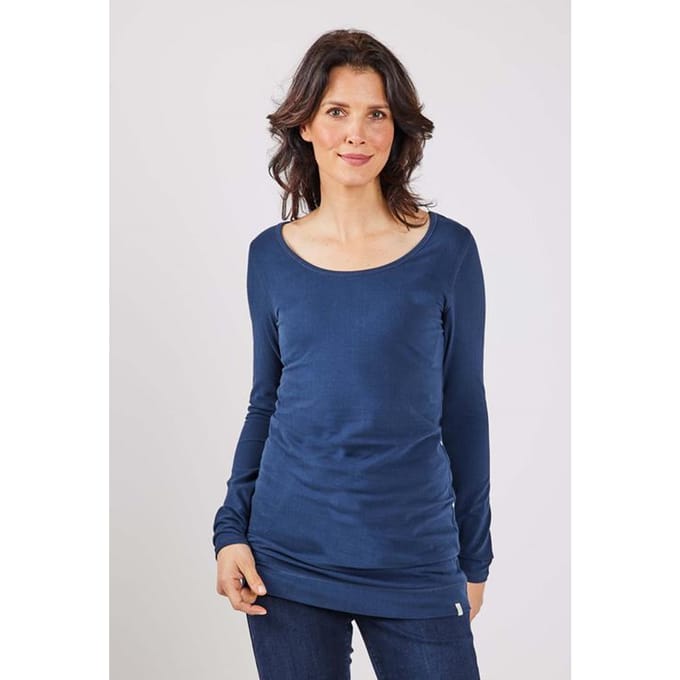 DIDI Dames Extra long tee Leija Dark blue maat 40