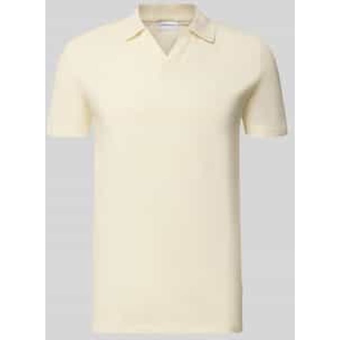 Slim fit Poloshirt met V-hals