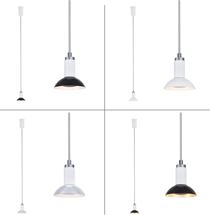 Dimbare Hanglamp Runa Wit Grijs Woonkamer GU10 Verlichting