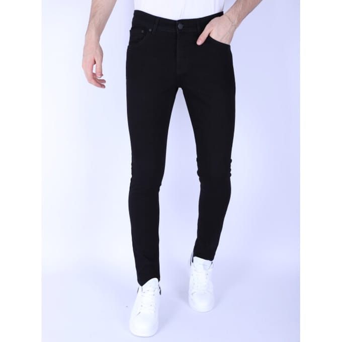 Nette Heren Spijkerbroek Slim-Fit met Stretch -1091- Zwart