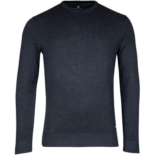 Baileys Trui Crew Neck Allover 2-Tone Deep Denim Blue / male