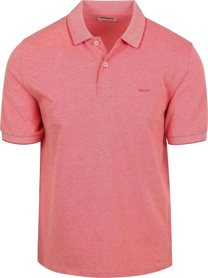 Gant 2Tone Piqué Poloshirt Rood - Maat M - Heren