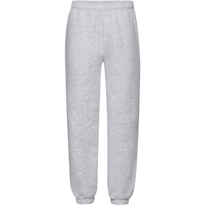 Fruit of the Loom Kinder/Kids Premium Heather Elastische manchet Joggingbroek (Heide Grijs)